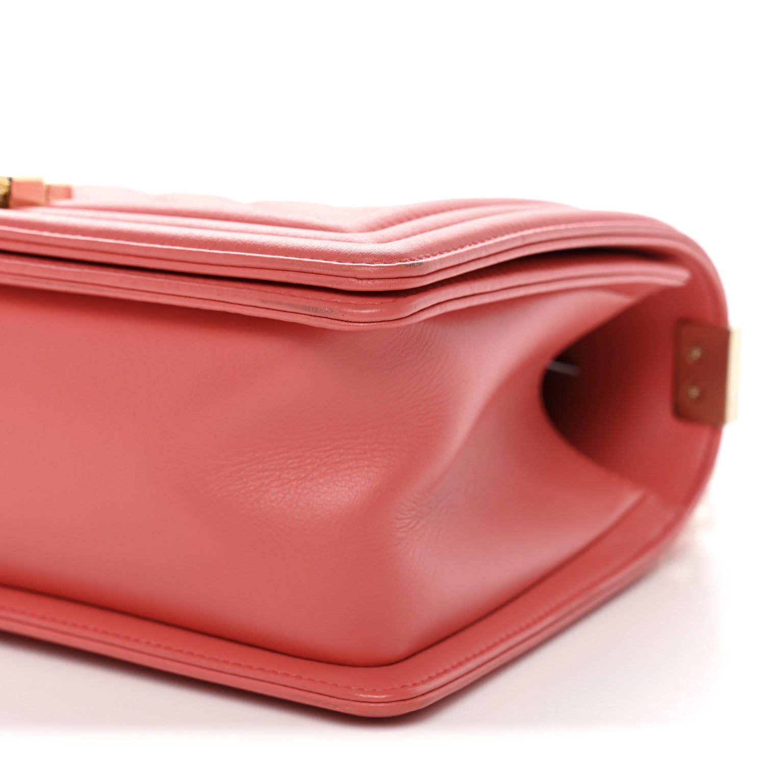 Chanel Calfskin Quilted Medium Boy Flap Coral