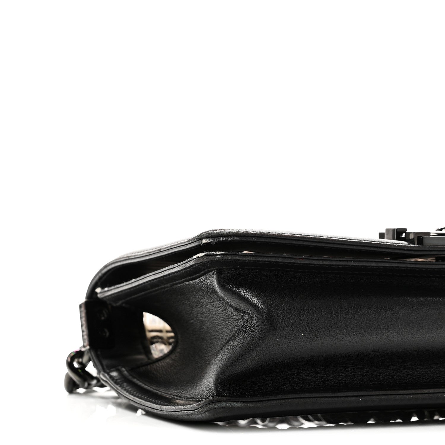 Chanel PVC Thread Woven Medium Boy Flap Black