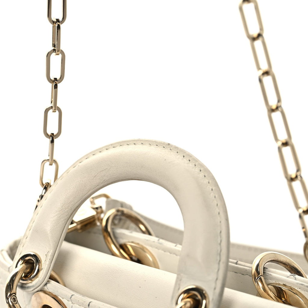 Christian Dior Lambskin Cannage Dioramour Micro Lady D-Joy Latte