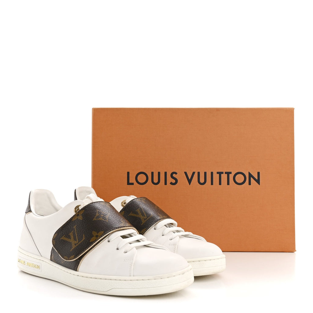 Louis Vuitton Calfskin Monogram Frontrow Sneaker 36 White