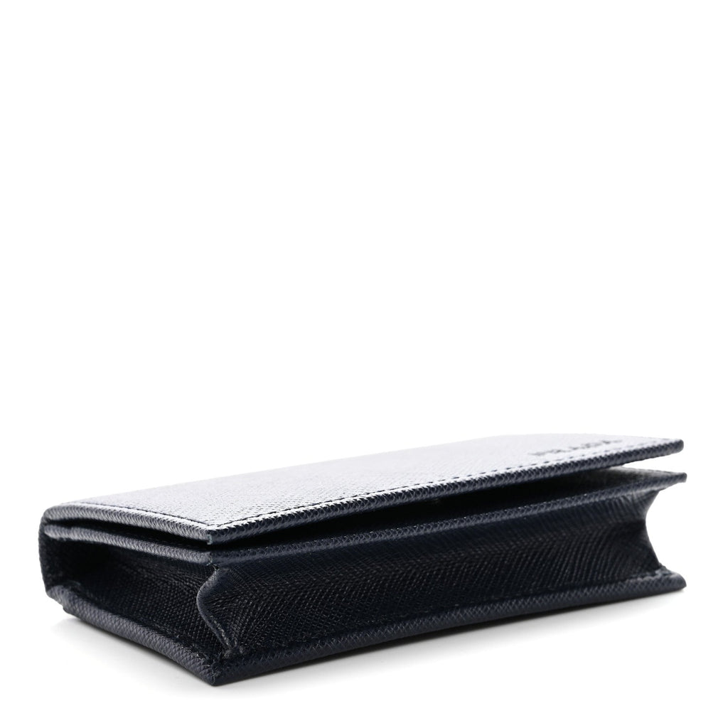 Prada Saffiano Flap Card Holder Baltico