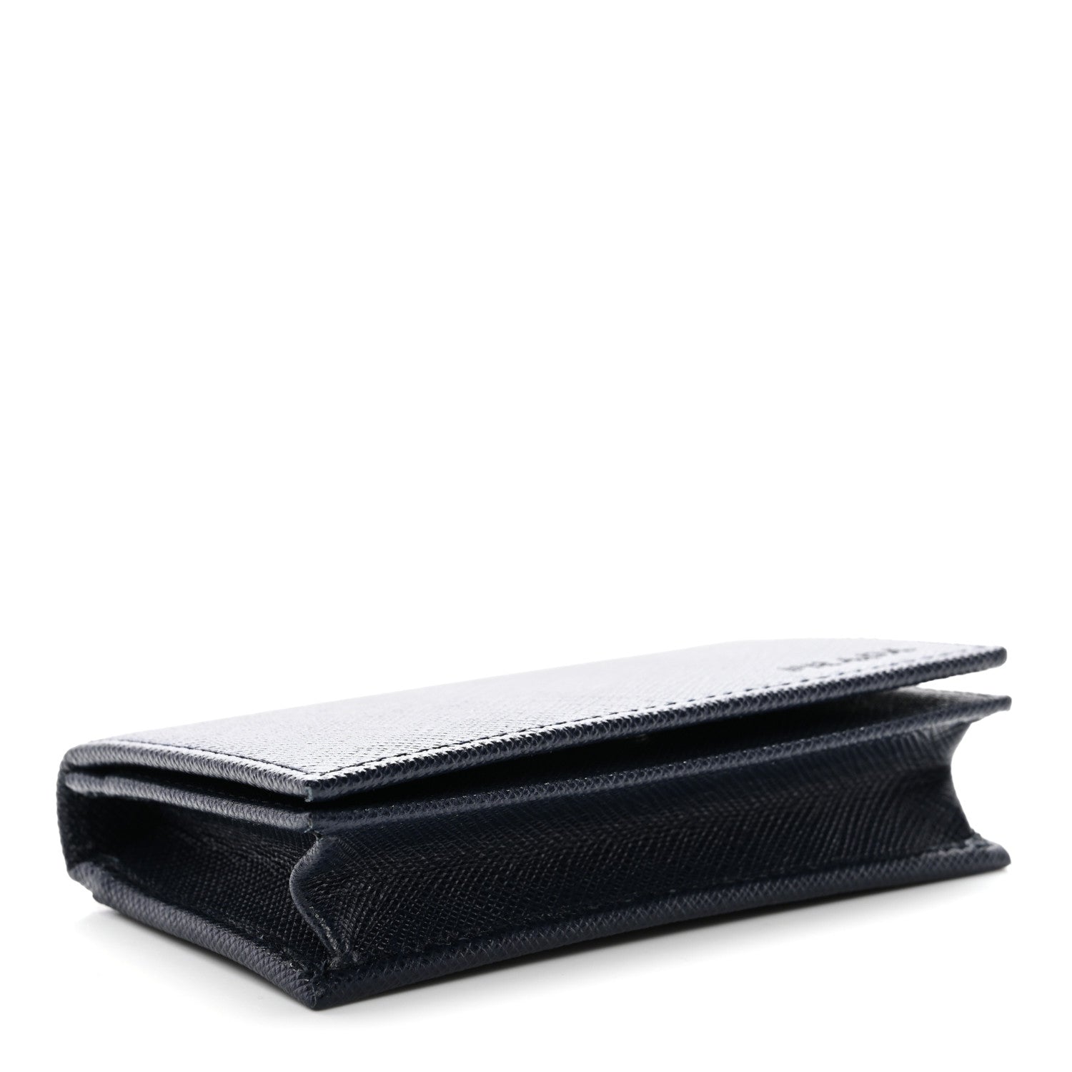 Prada Saffiano Flap Card Holder Baltico