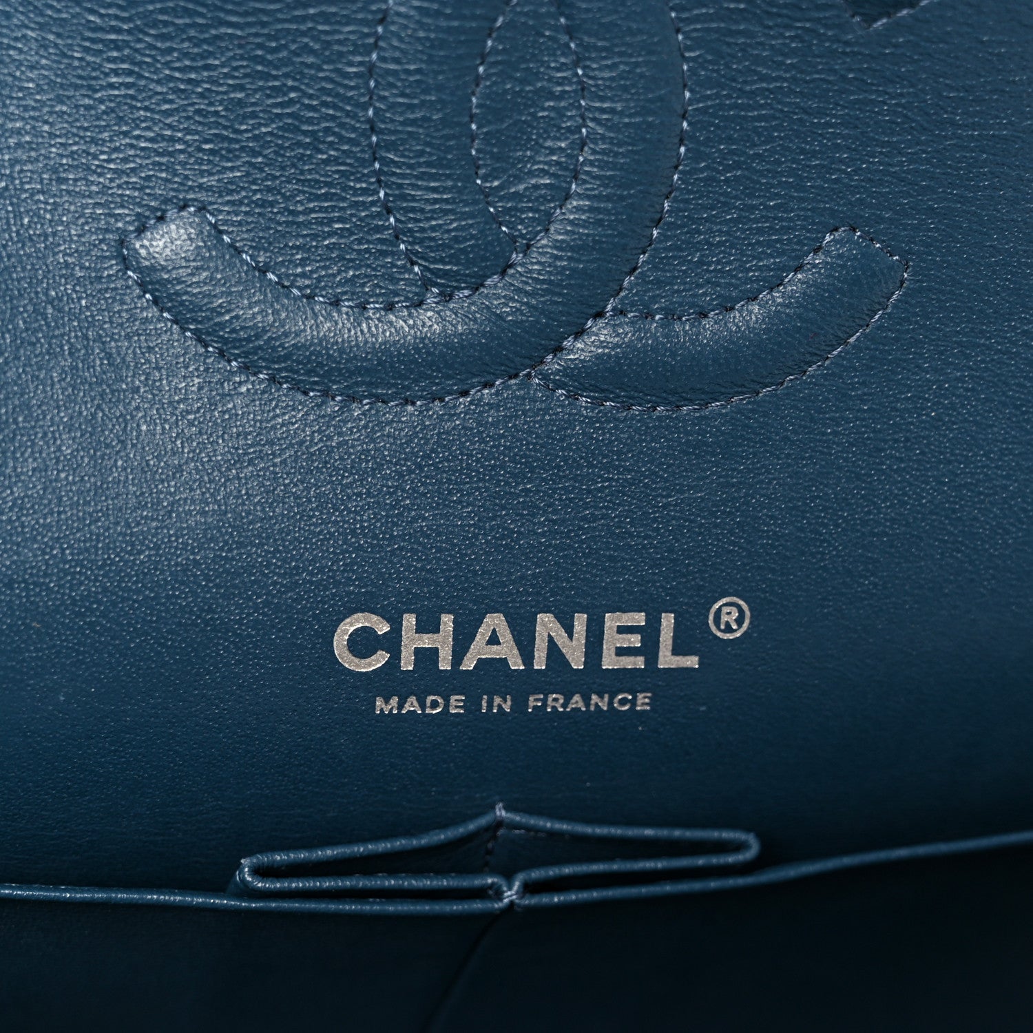 Chanel Lambskin Quilted Medium Double Flap Navy