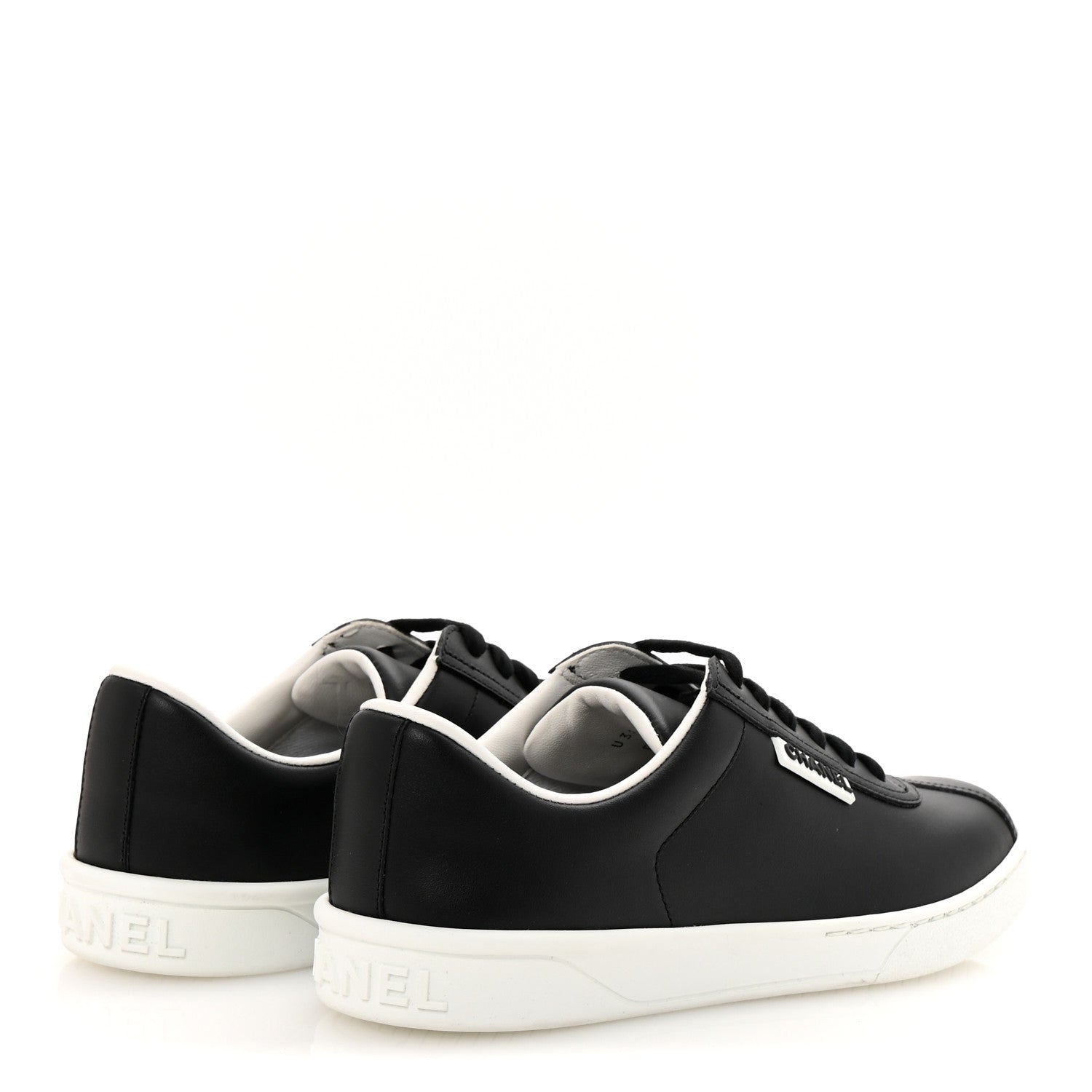Calfskin CC Womens Sneakers 36 Black