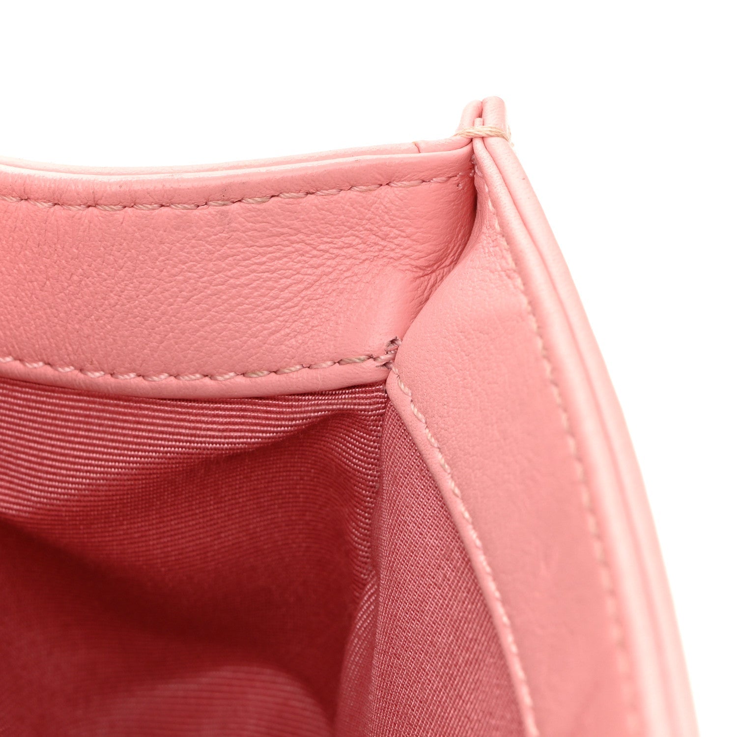Chanel Calfskin Chevron Embroidered Small Boy By The Sea Flap Pink