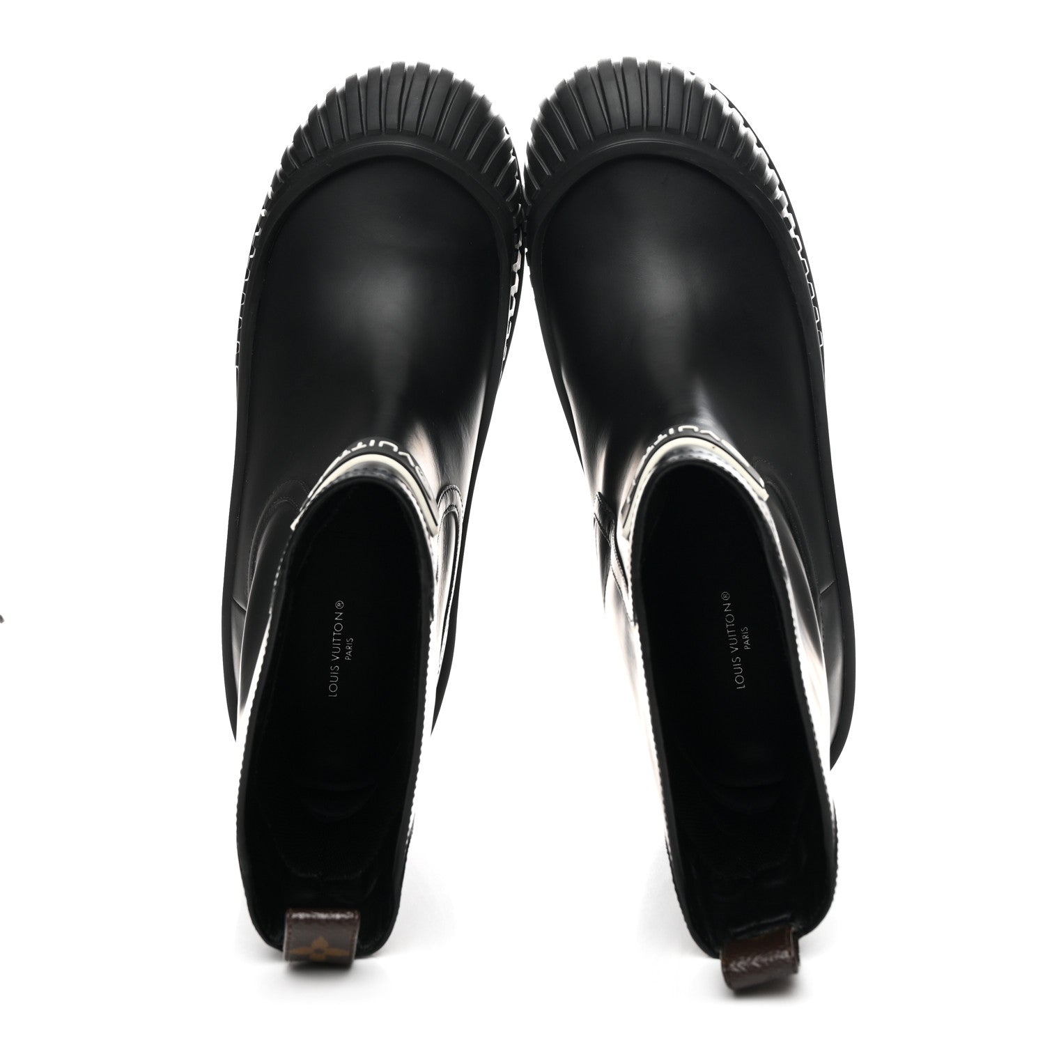 Louis Vuitton Calfskin Polar Flat Ankle Boots 41 Black