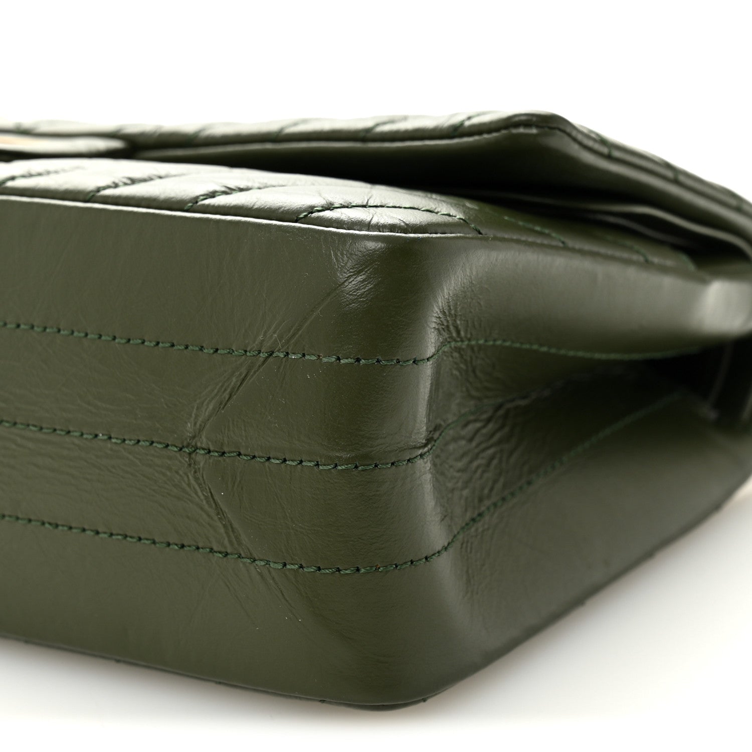 Chanel Aged Calfskin Chevron Quilted 2.55 Reissue 225 Flap Green