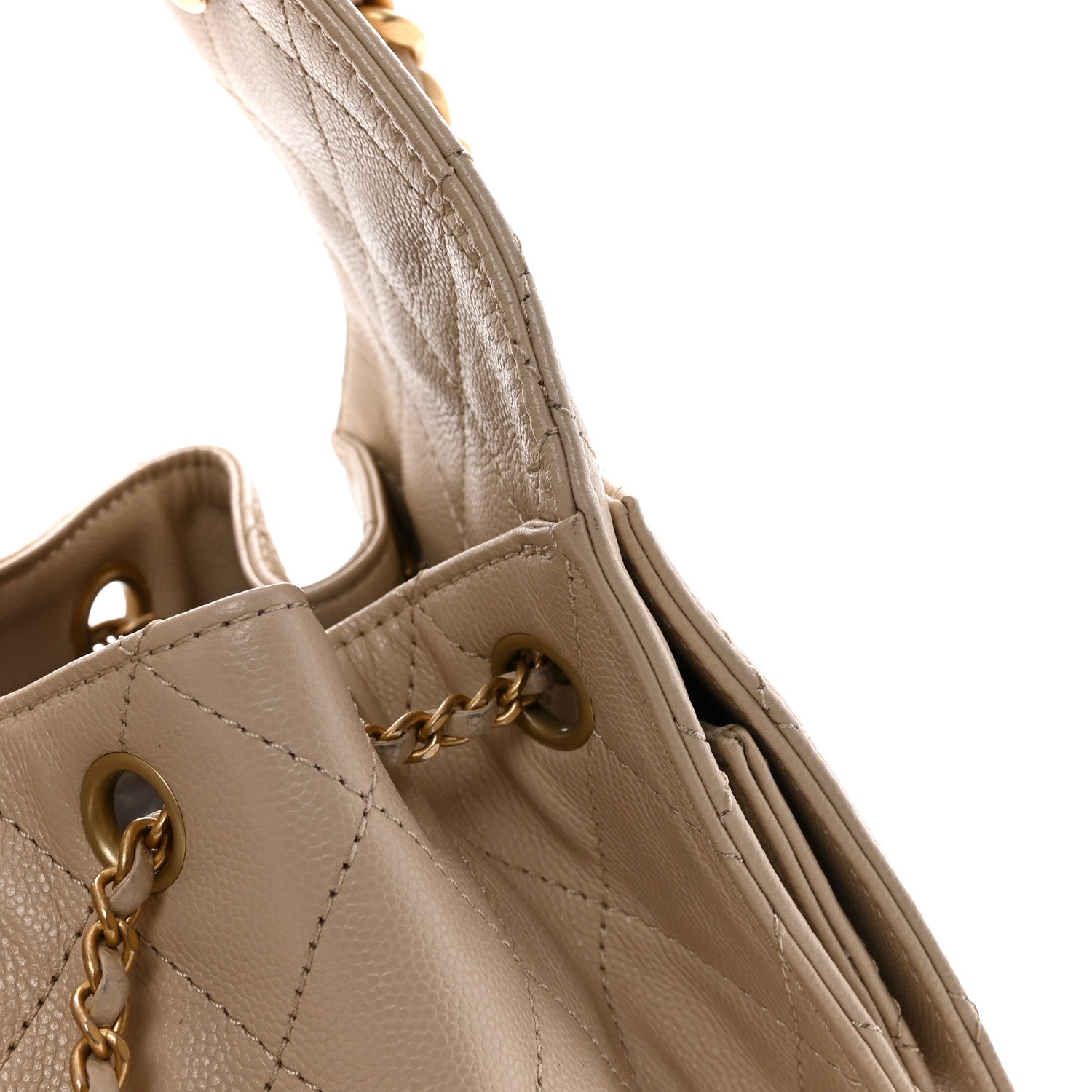 Chanel Caviar Quilted Small Chanel 25 Handbag Beige