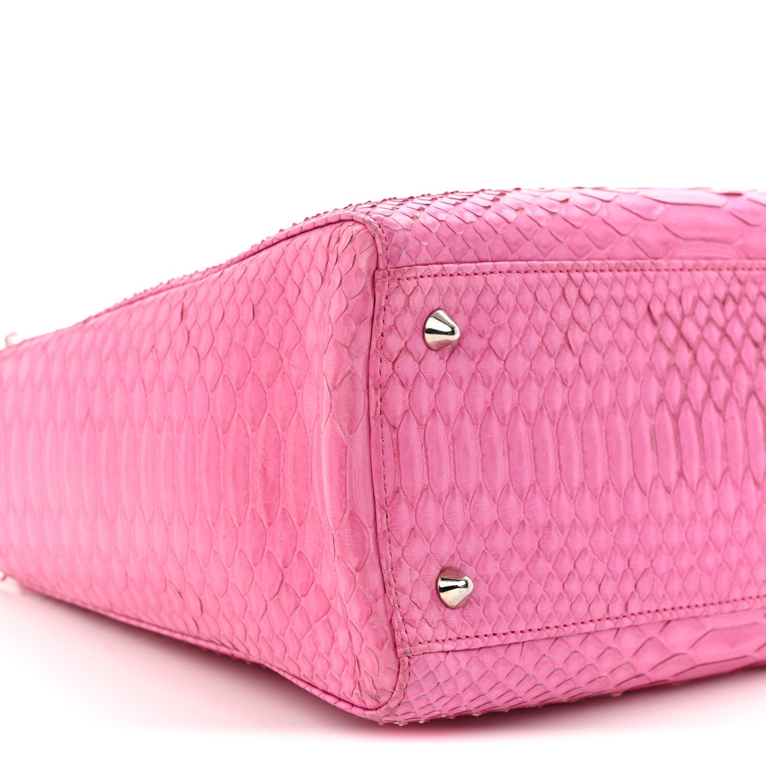Christian Dior Snakeskin Medium Lady Dior Pink