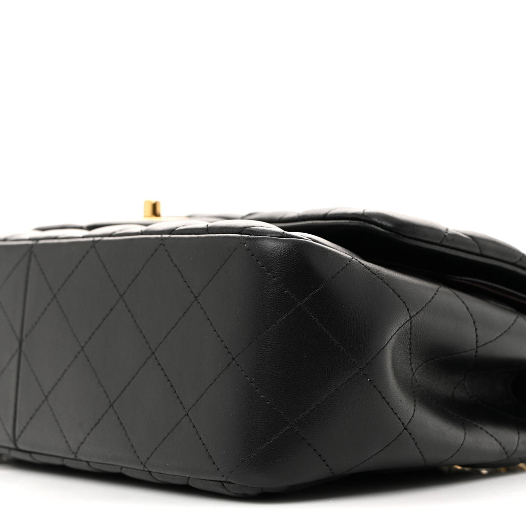 Chanel Lambskin Quilted Jumbo Double Flap Black