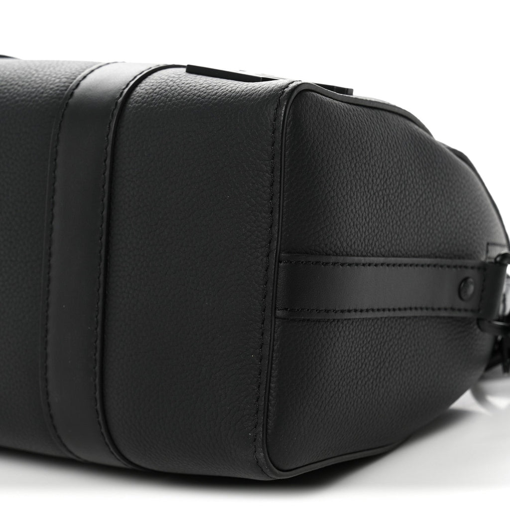 Louis Vuitton Grained Calfskin Aerogram City Keepall Black