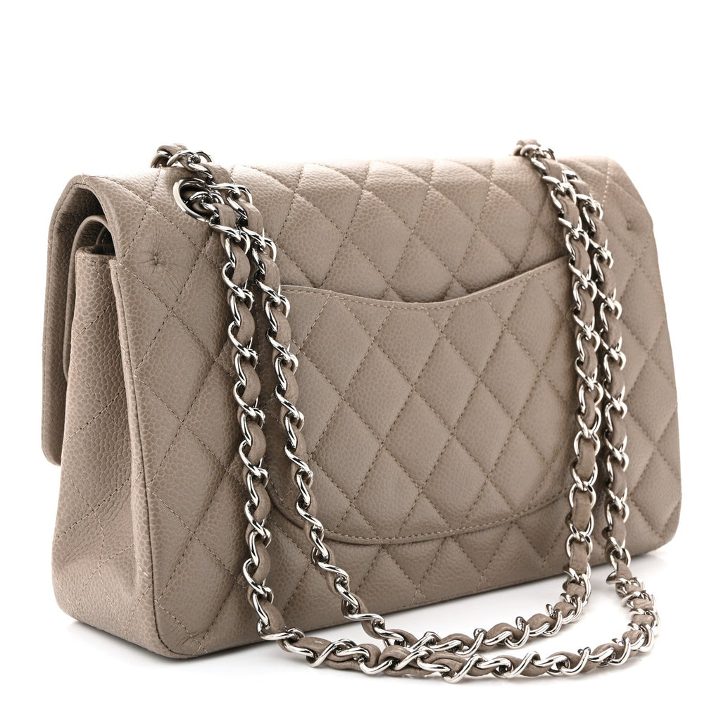 Chanel Caviar Quilted Medium Double Flap Taupe