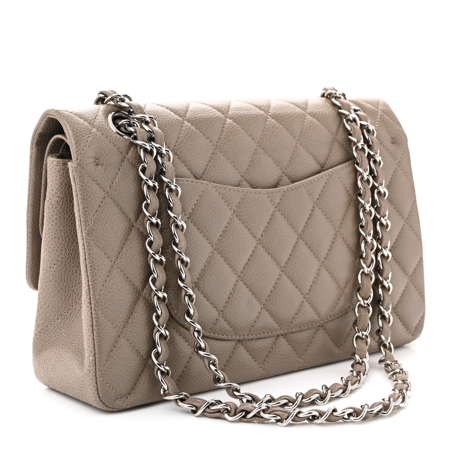 Chanel Caviar Quilted Medium Double Flap Taupe