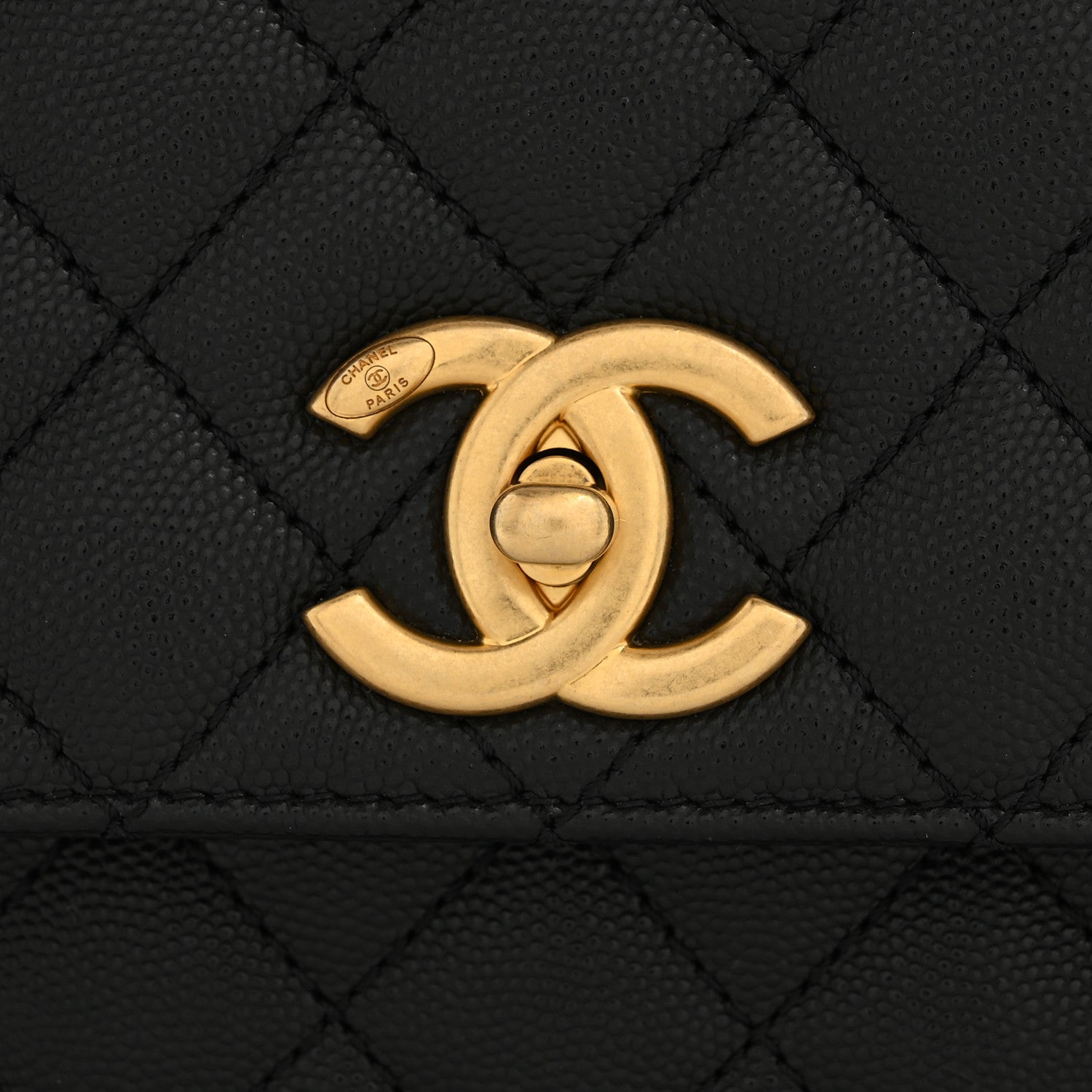 Chanel Caviar Quilted Small Coco Chain Handle Flap Black