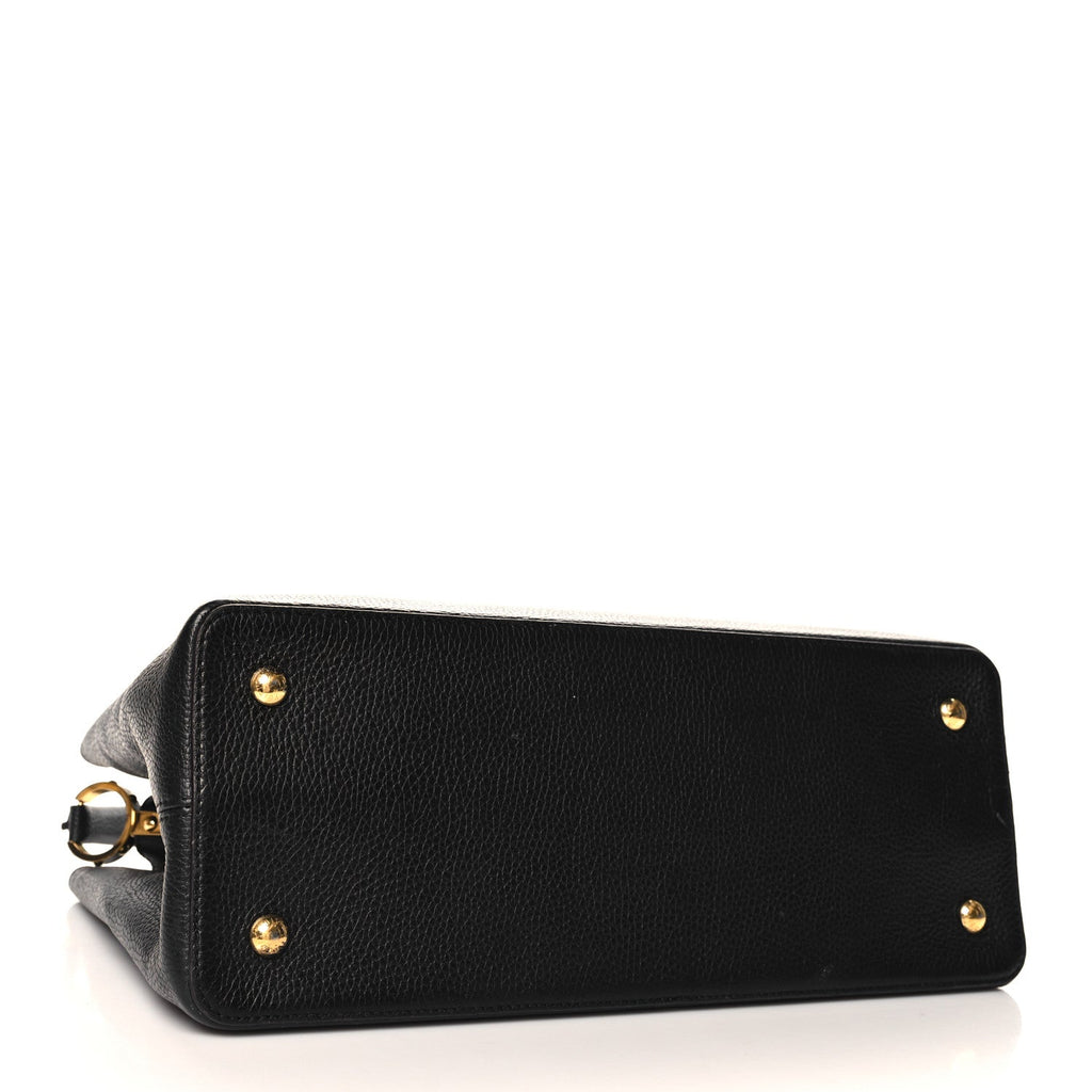 Louis Vuitton Taurillon Capucines GM  Black Fuchsia