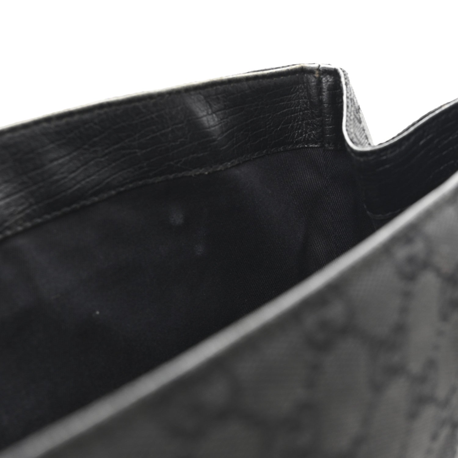 Gucci Monogram Bamboo Handle Bag Black