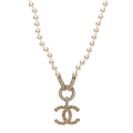 Pearl Crystal CC Short Necklace