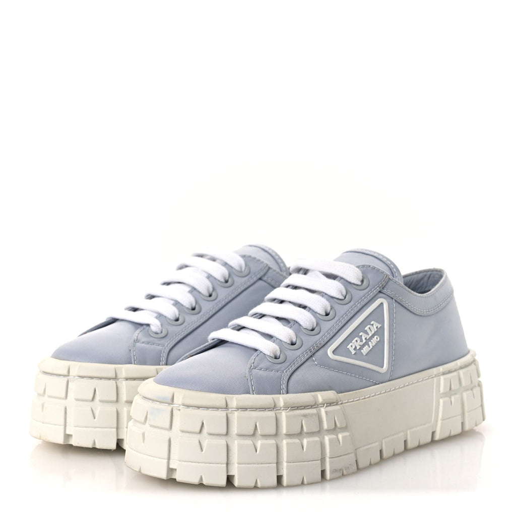Prada Re-Nylon Gabardine Triangle Logo Double Wheel 50mm Sneakers 38 Cielo