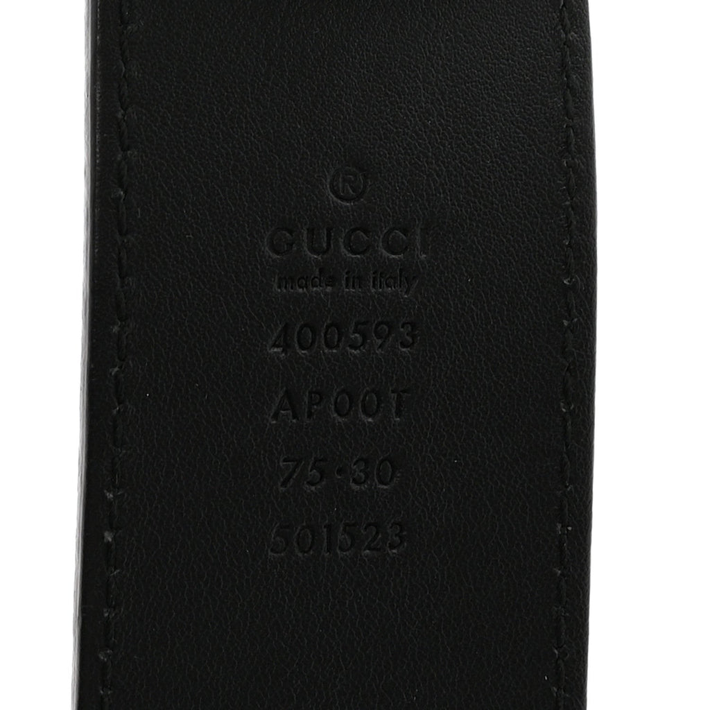 Gucci Calfskin Double G 40mm Belt 75 30 Black