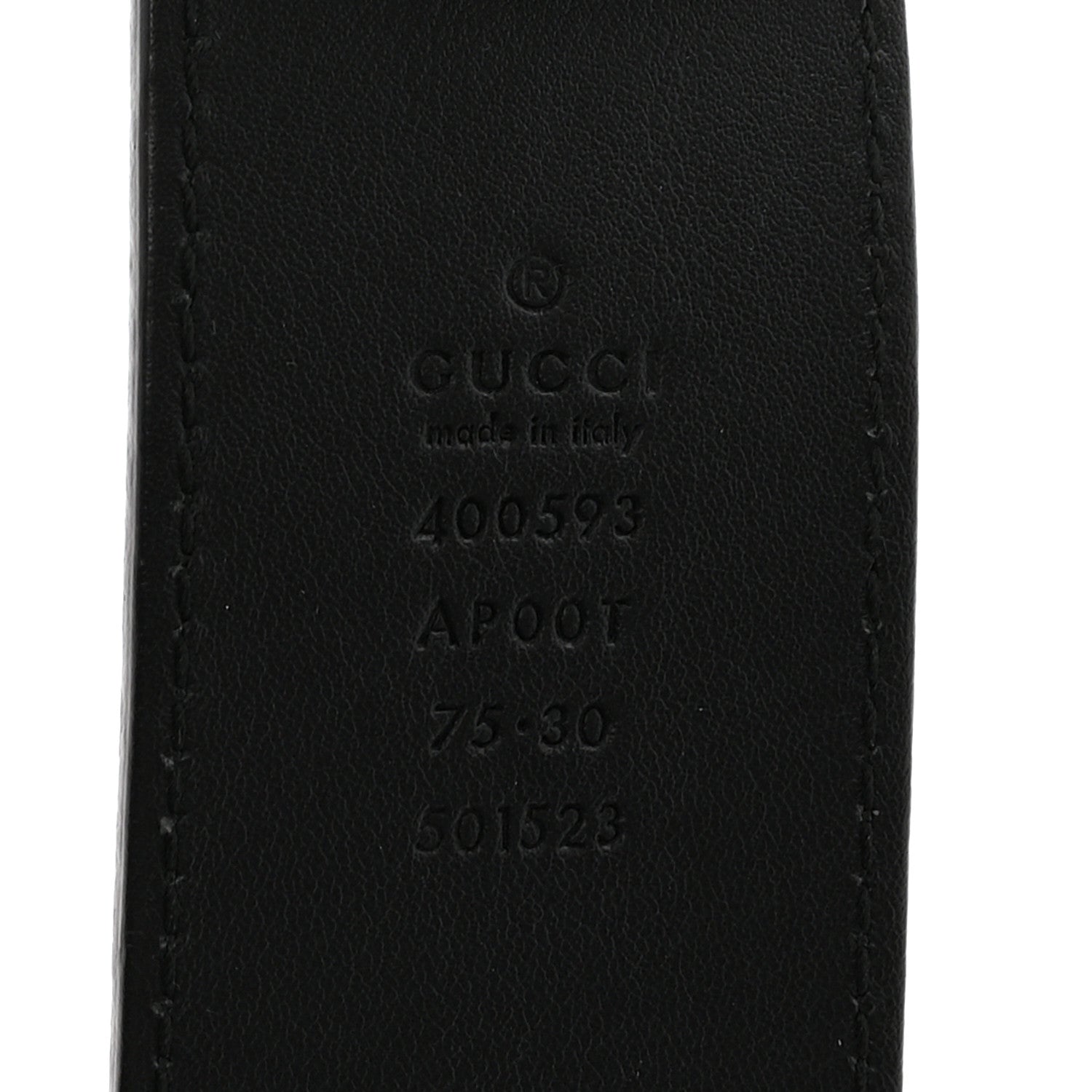 Gucci Calfskin Double G 40mm Belt 75 30 Black