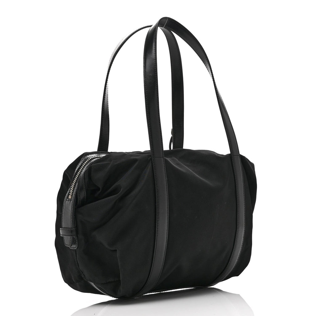 Prada Tessuto Nylon Saffiano Tote Black