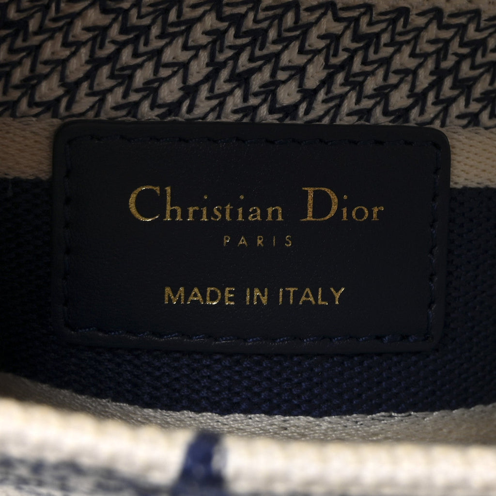 Christian Dior Canvas Reverse Embroidered Rêve d'Infini Medium Lady D-Lite Blue Multicolor