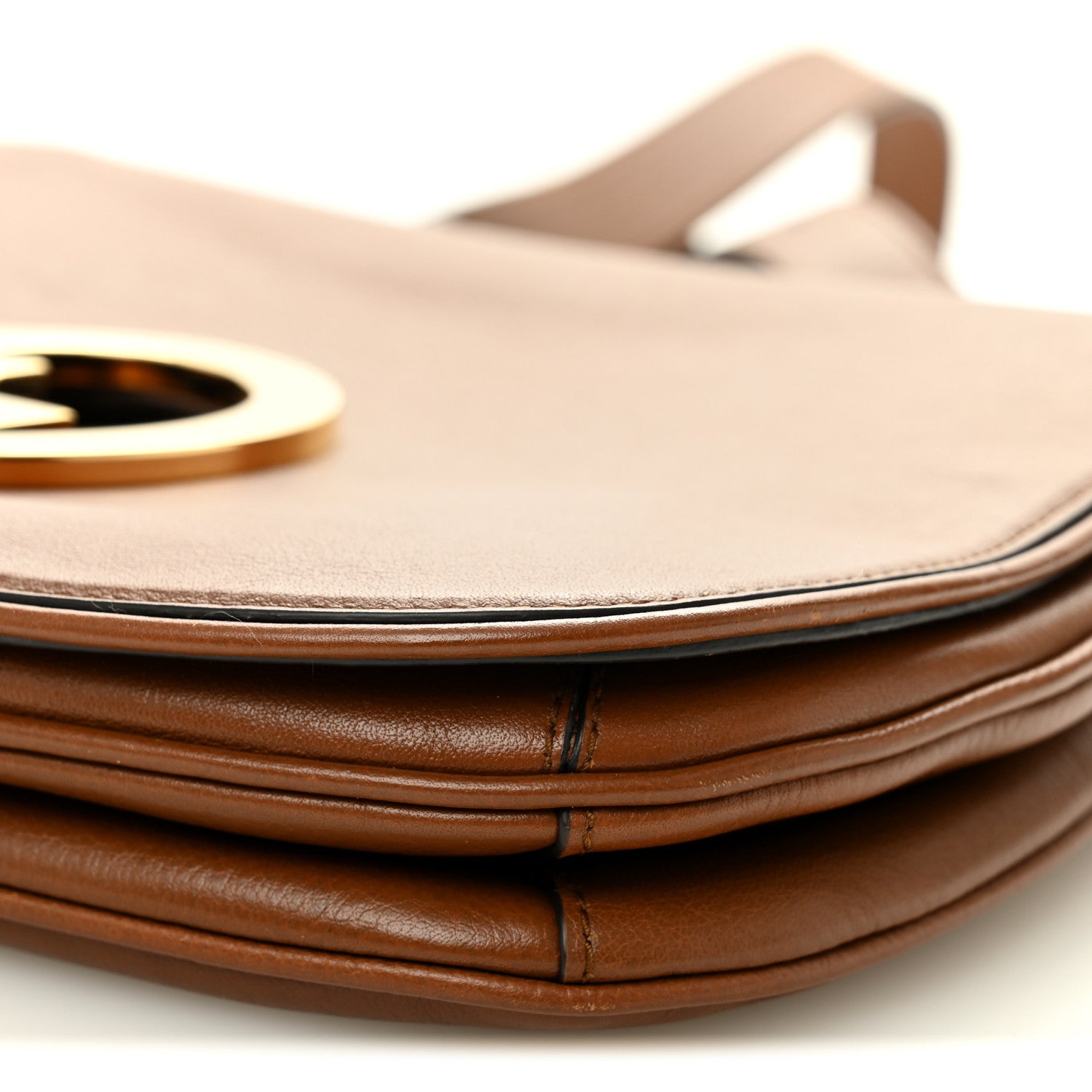 Gucci Roxy Calfskin Web Medium Blondie Shoulder Flap Bag Cuir