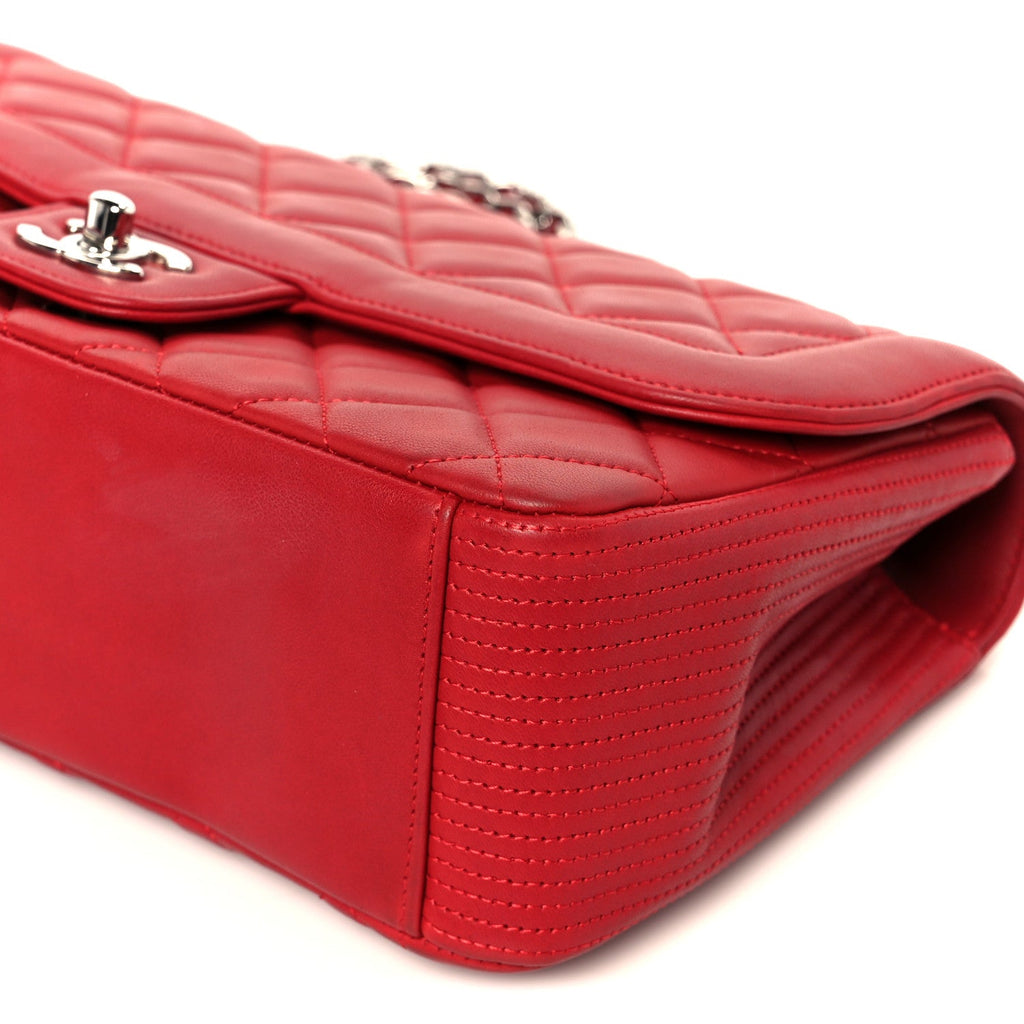 Chanel Lambskin Medium Coco Rider Flap Red