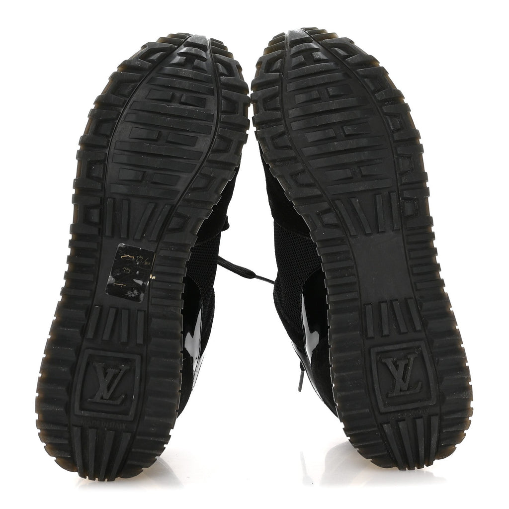 Louis Vuitton Suede Monogram Run Away Sneakers 36.5 Black