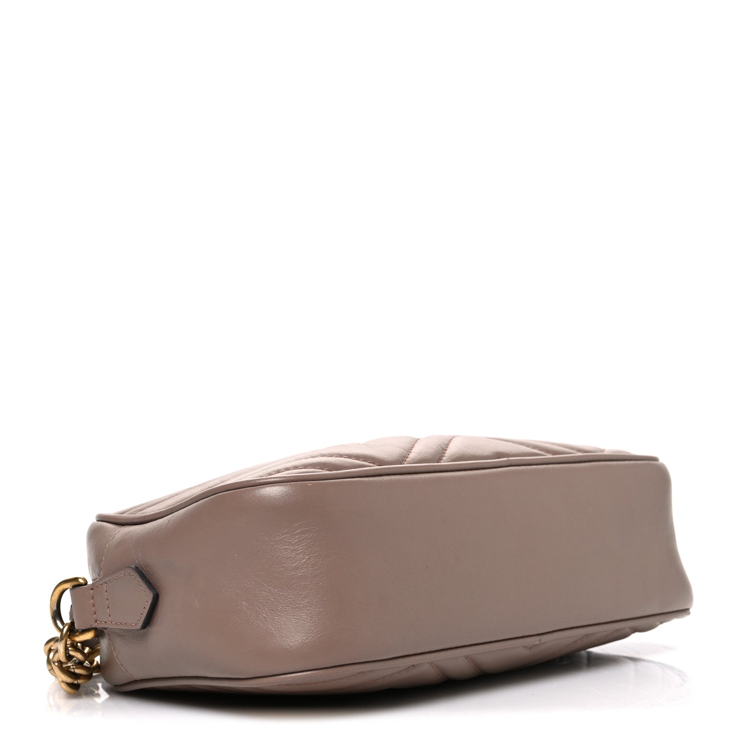 Gucci Calfskin Matelasse Small GG Marmont Chain Shoulder Bag Porcelain Rose