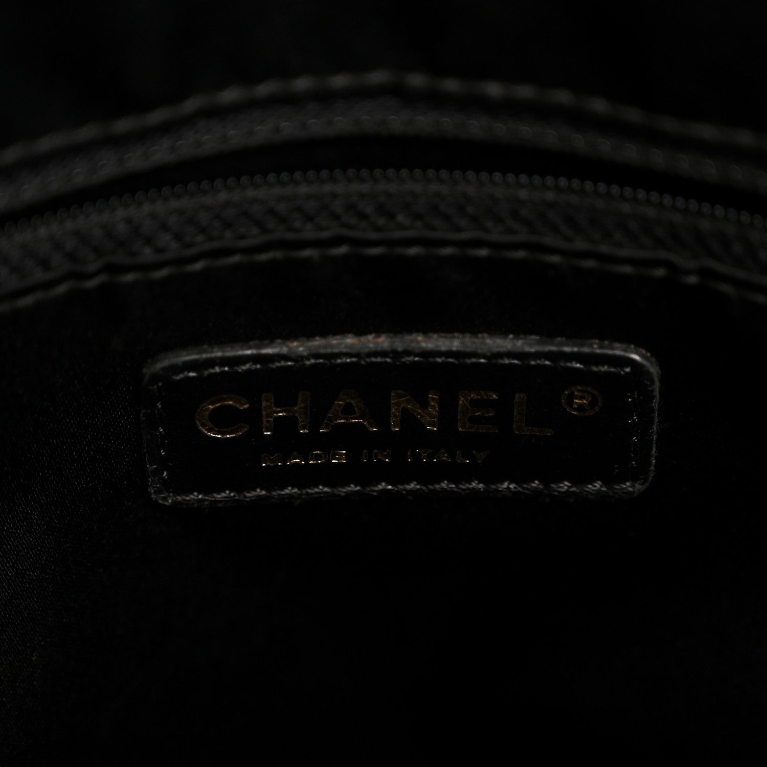 Chanel Calfskin Chevron Quilted Surpique Tote Black