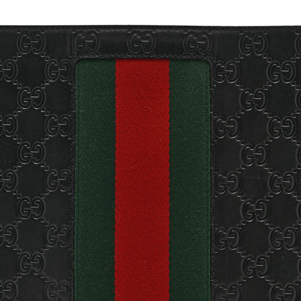 Gucci Guccissima Signature Web New Web Cosmetic Case Black