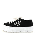 Prada Re-Nylon Gabardine Triangle Logo Double Wheel 50mm Sneakers 38 Black