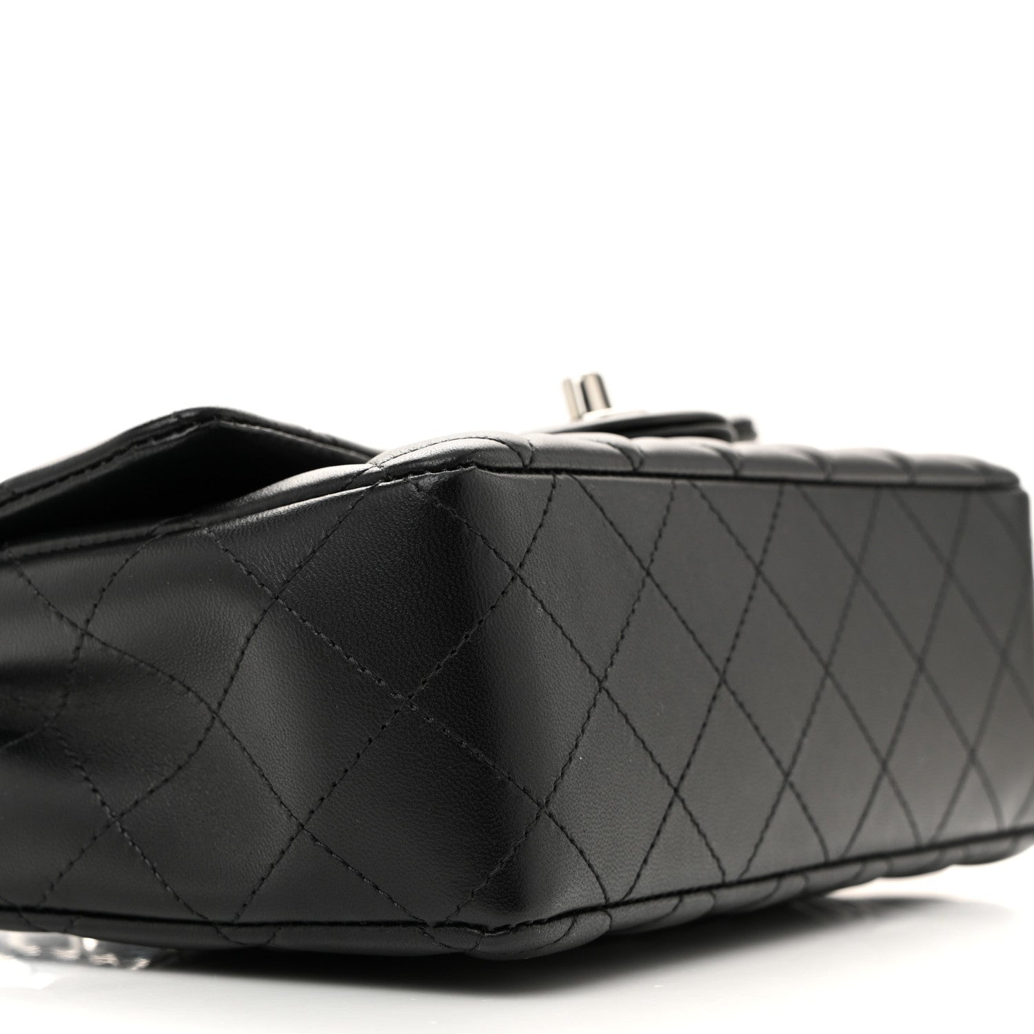 Chanel Lambskin Quilted Mini Rectangular Flap Black