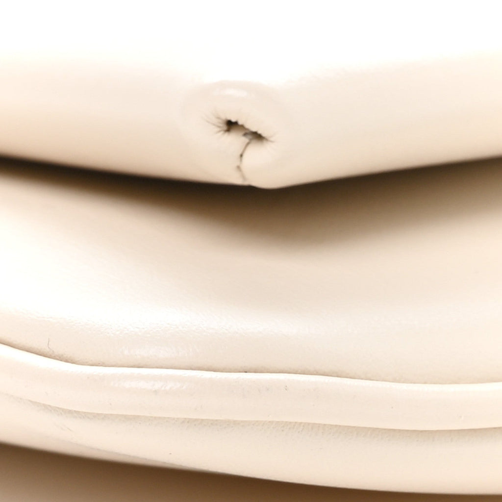 Gucci Calfskin Small Arli Flap Shoulder Bag Mystic White