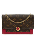 Louis Vuitton Monogram Flore Chain Wallet Fuchsia