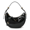 Prada Patent Naplak Arque Shoulder Bag Black