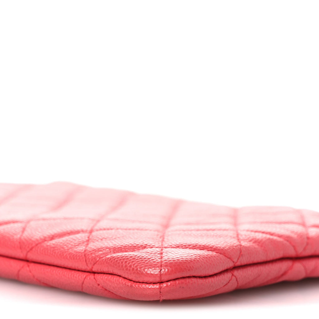 Caviar Quilted Medium Cosmetic Case Pink