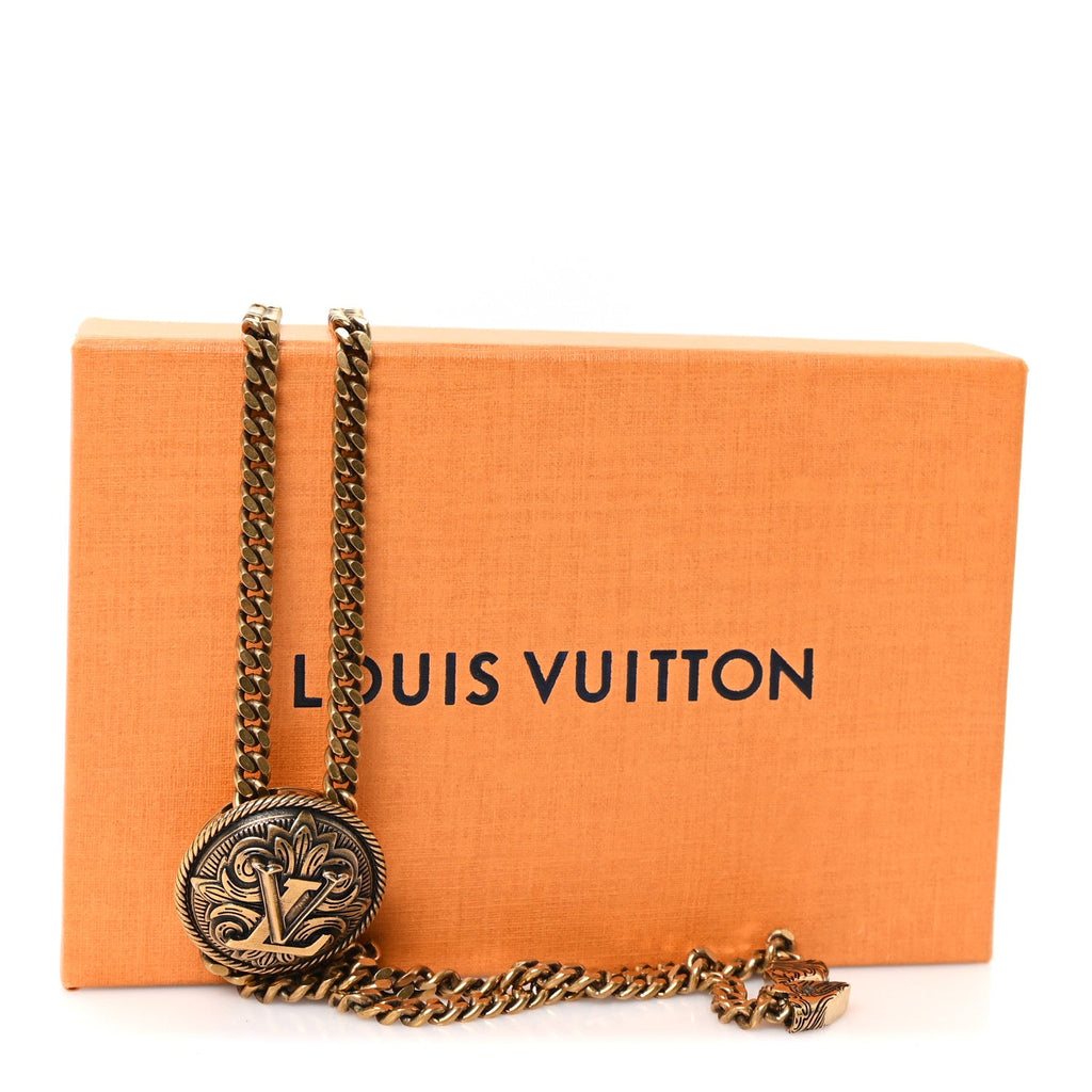 Louis Vuitton Metal LV Bolo Tie Gold