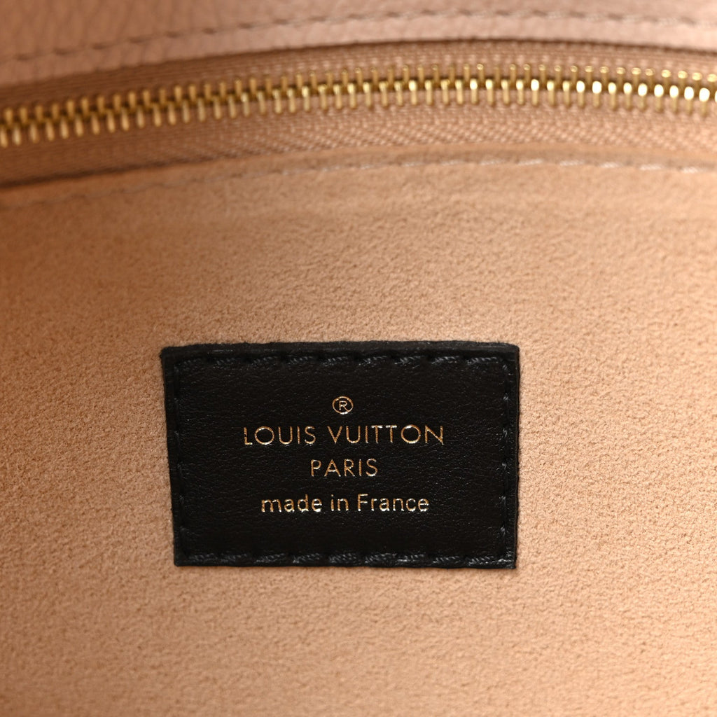 Louis Vuitton Calfskin Monogram On My Side MM Laurier Green Toffee Latte Beige
