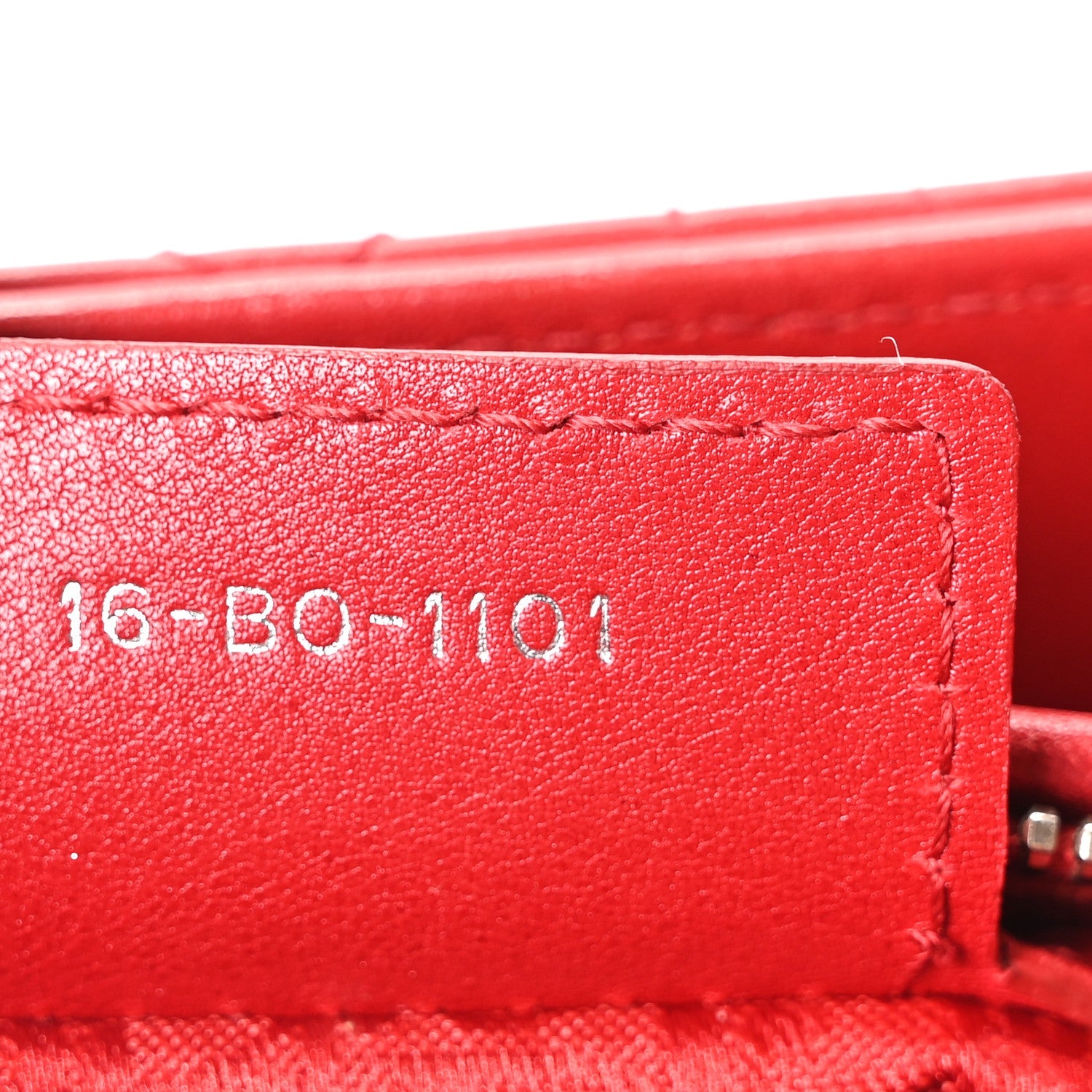 Christian Dior Lambskin Cannage Medium Lady Dior Red