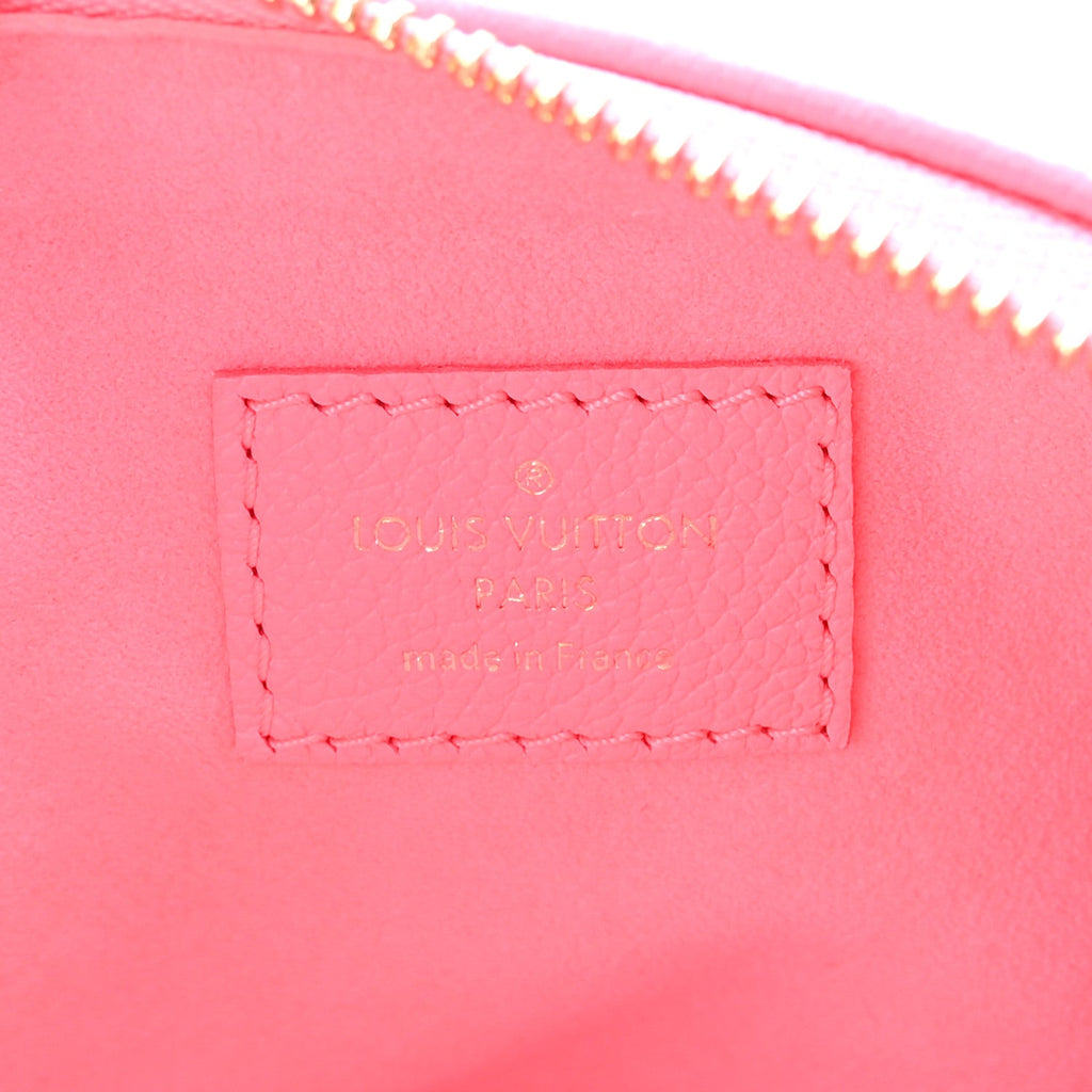 Louis Vuitton Calfskin Embossed Monogram Coussin BB Rose Fluo