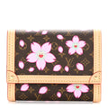 Louis Vuitton LV X TM Monogram Cherry Blossom Victorine Wallet Sakura Brown