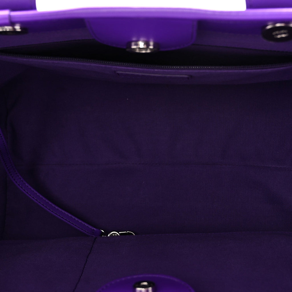 Chanel Shaded Calfskin Small Deauville Tote Purple Blue