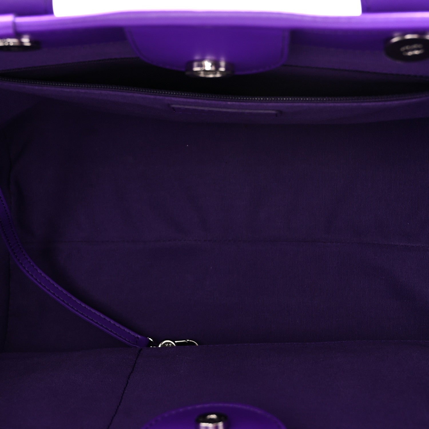 Chanel Shaded Calfskin Small Deauville Tote Purple Blue