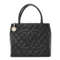 Chanel Caviar Quilted Medallion Tote Black