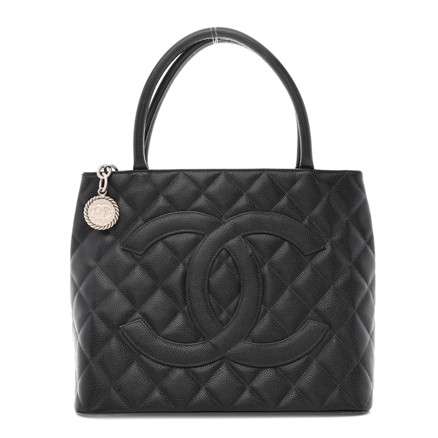Chanel Caviar Quilted Medallion Tote Black