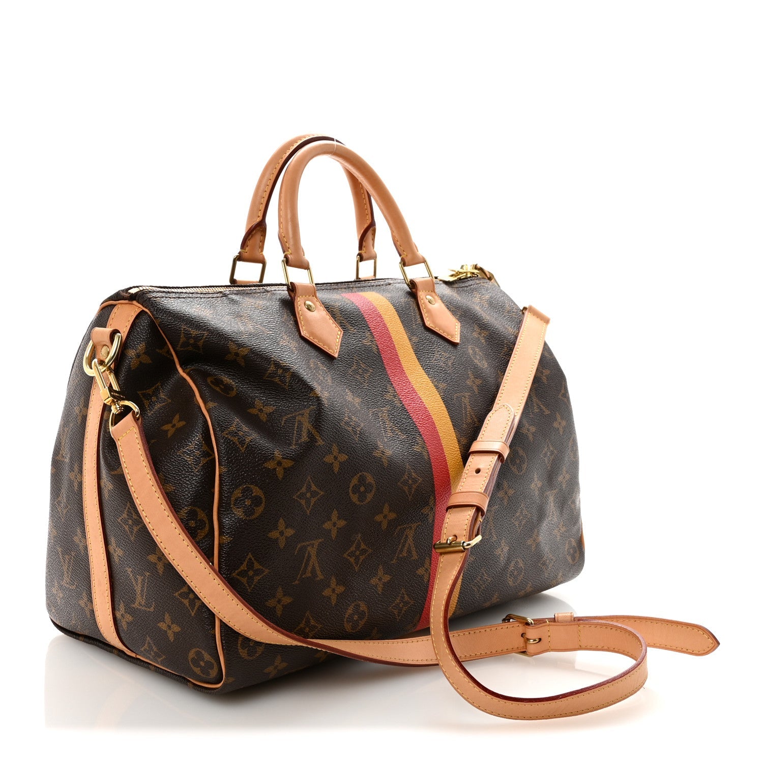 Louis Vuitton Monogram My LV Heritage Speedy Bandouliere 35 Jaune Rouge