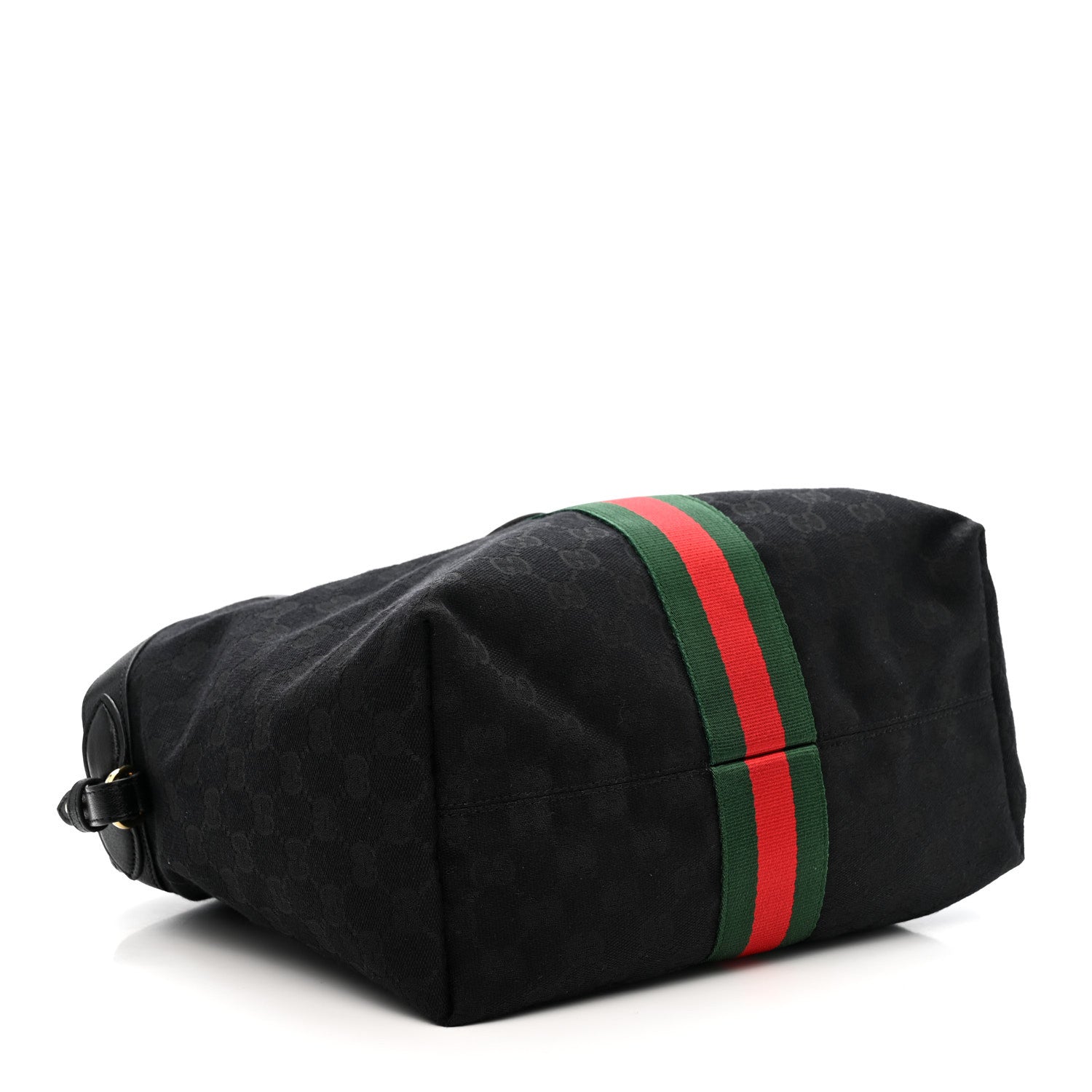 Gucci Denim GG Monogram Web Small Giglio Tote Black
