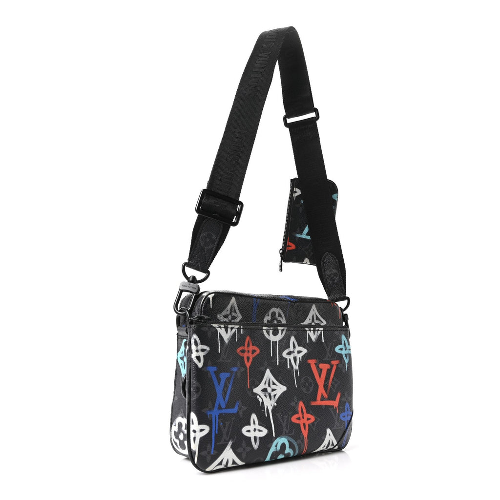 Louis Vuitton Monogram Eclipse LV Graffiti Trio Messenger Multicolor